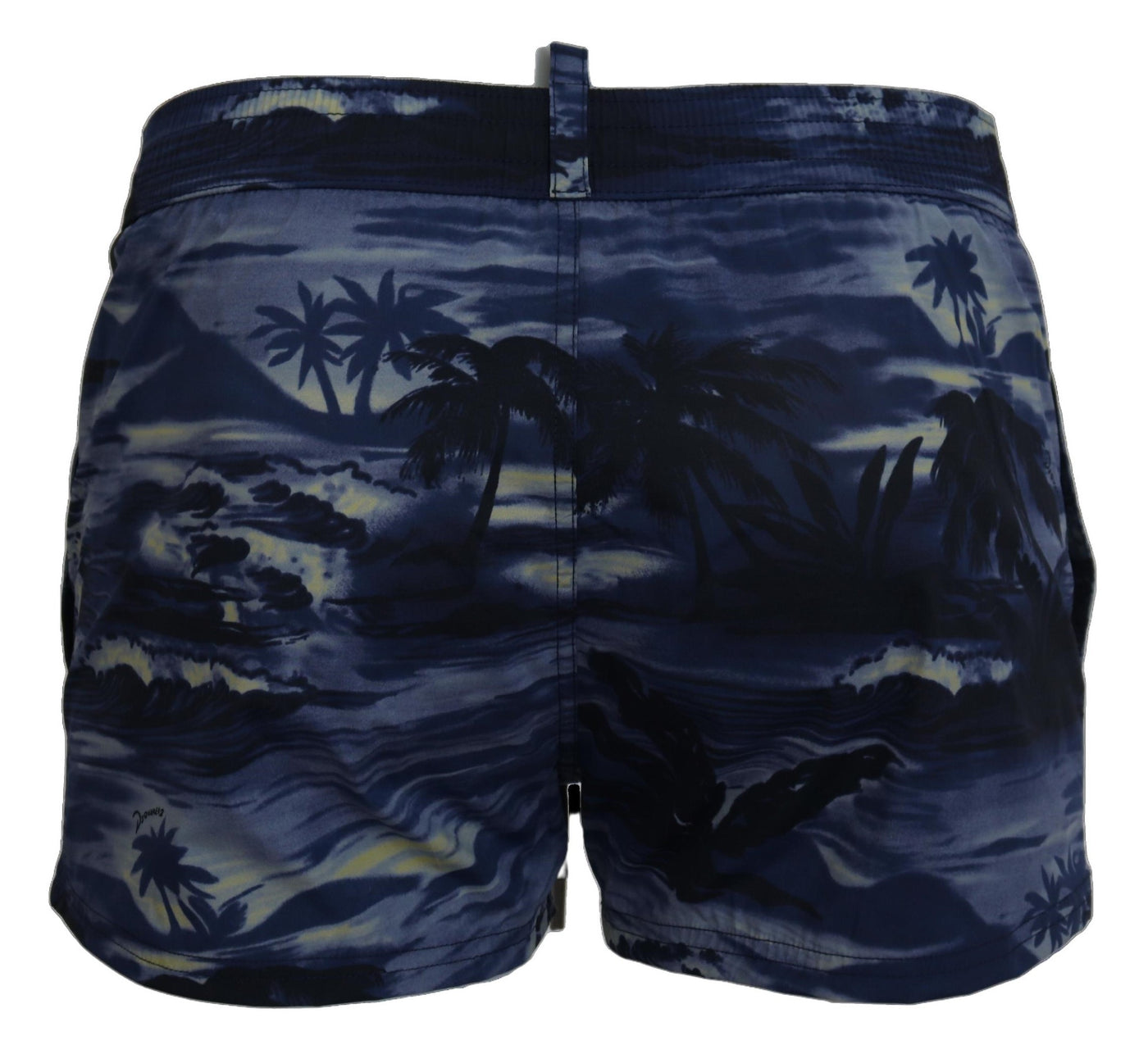 Blue Tropical Wave Design Beachwear Shorts Swimwear