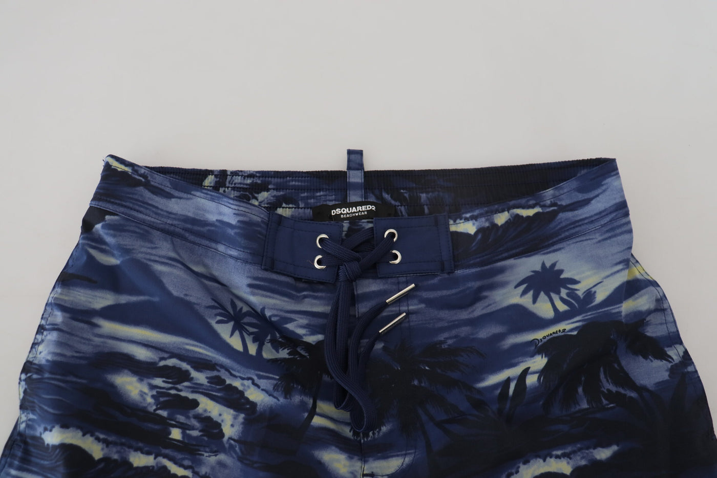 Blue Tropical Wave Design Beachwear Shorts Swimwear