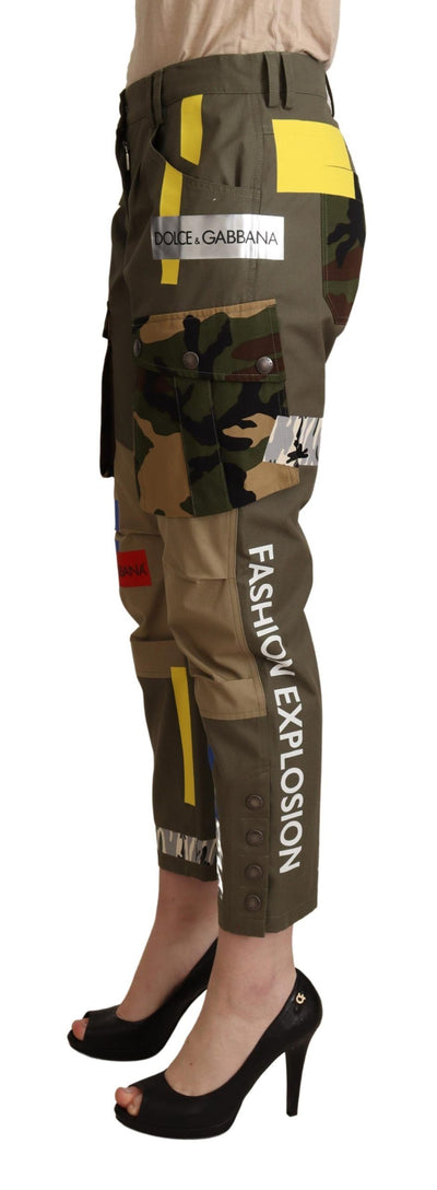 Green Military Cargo Trouser Cotton Pants