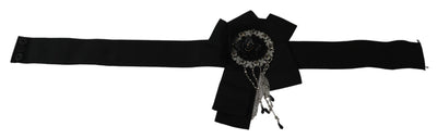 Black Crystal Brooch Wide Wai SATORIA Belt