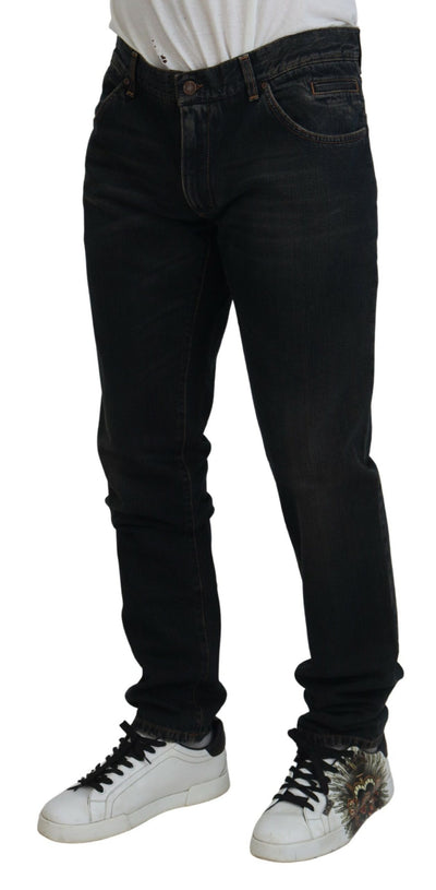 Blue Cotton Skinny Denim Jeans