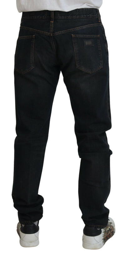 Blue Cotton Skinny Denim Jeans