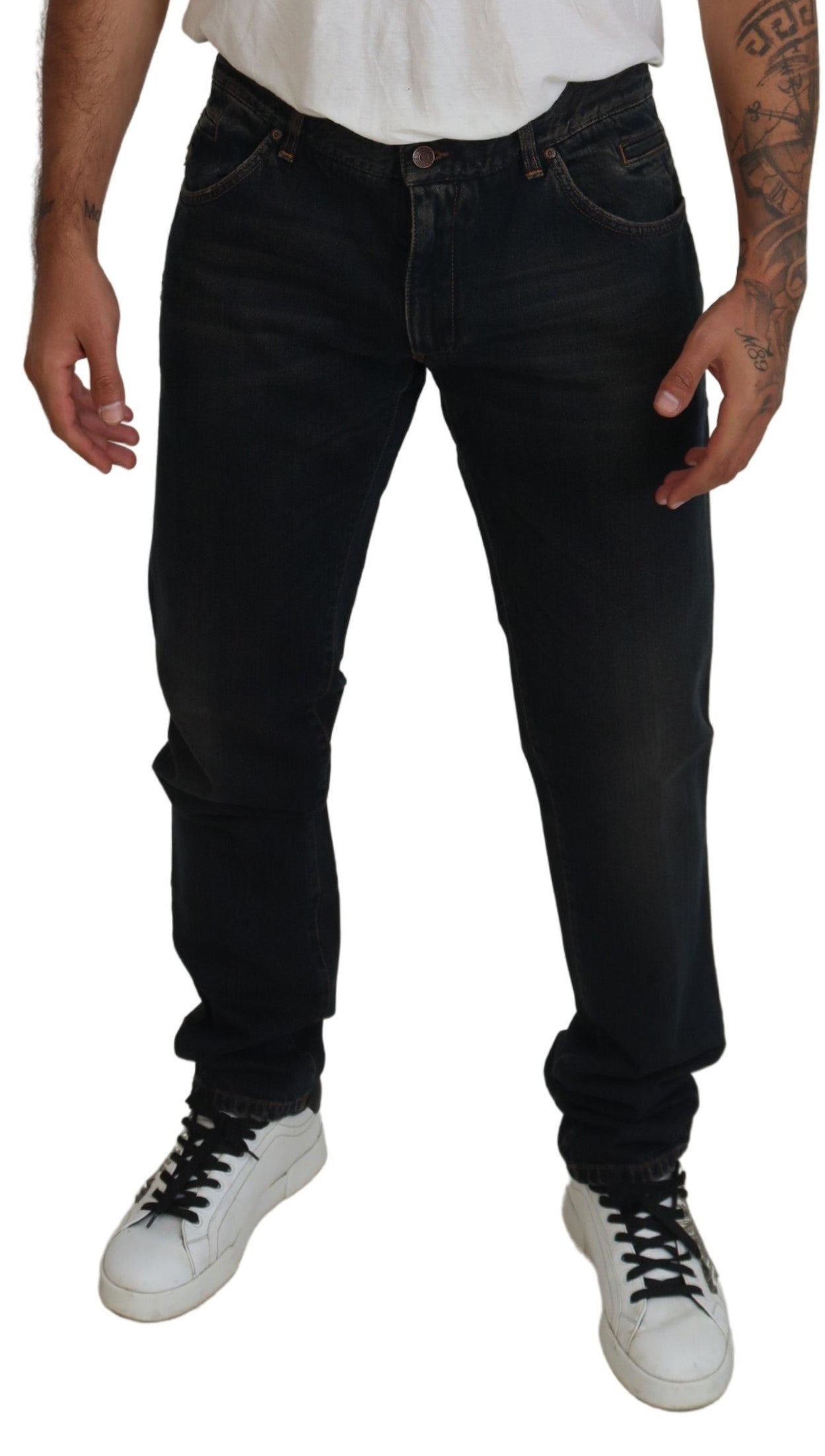 Blue Cotton Skinny Denim Jeans