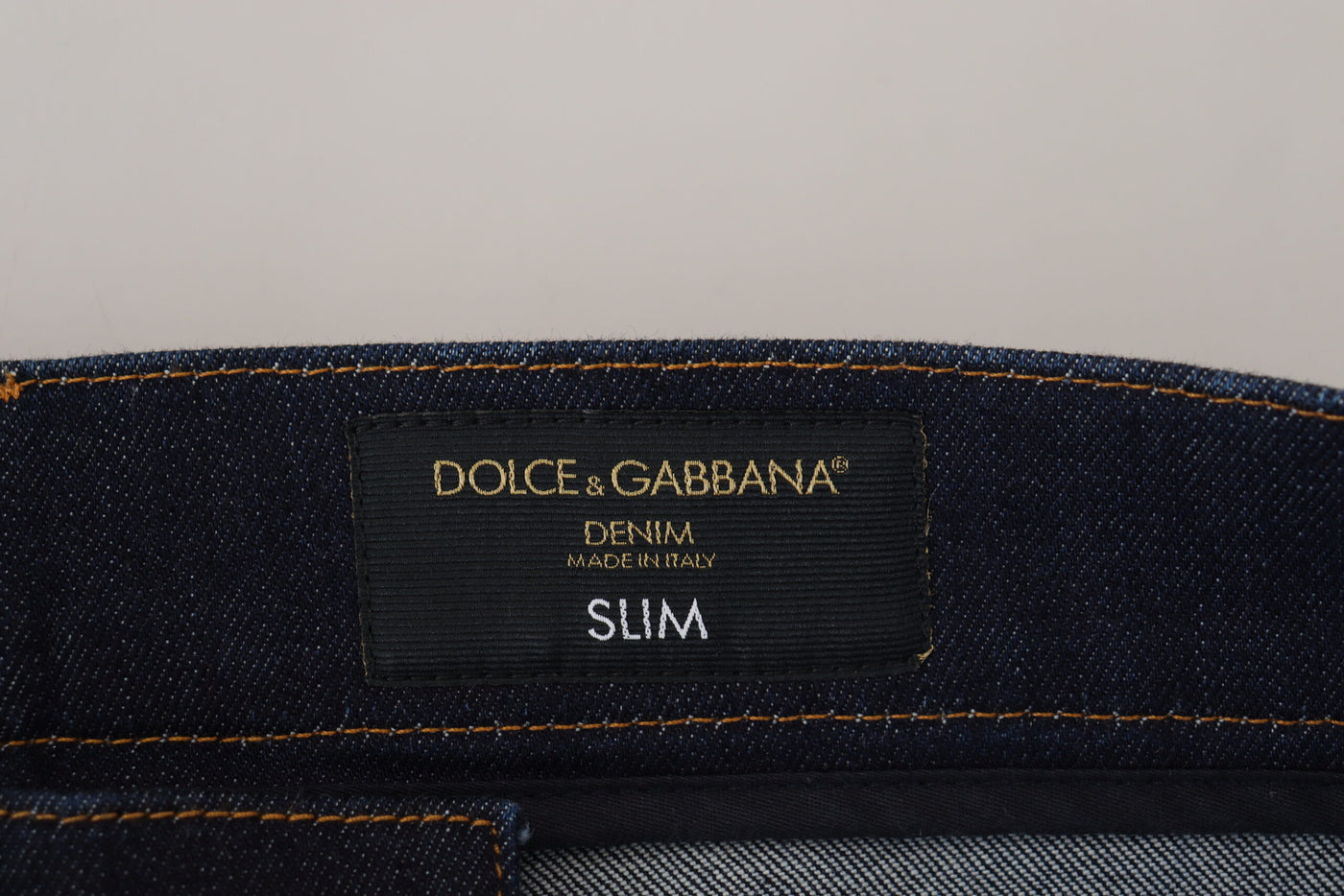 Blue Slim Fit Denim Logo Embroidery Jeans