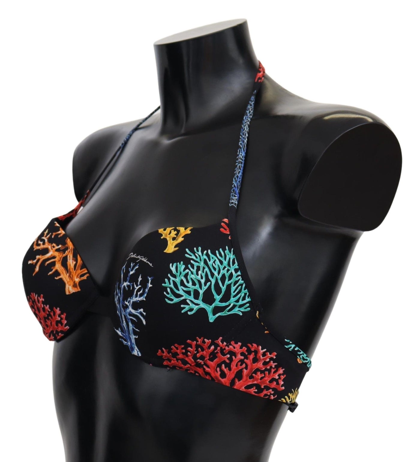 Black Corals Print Women Beachwear Bikini Tops