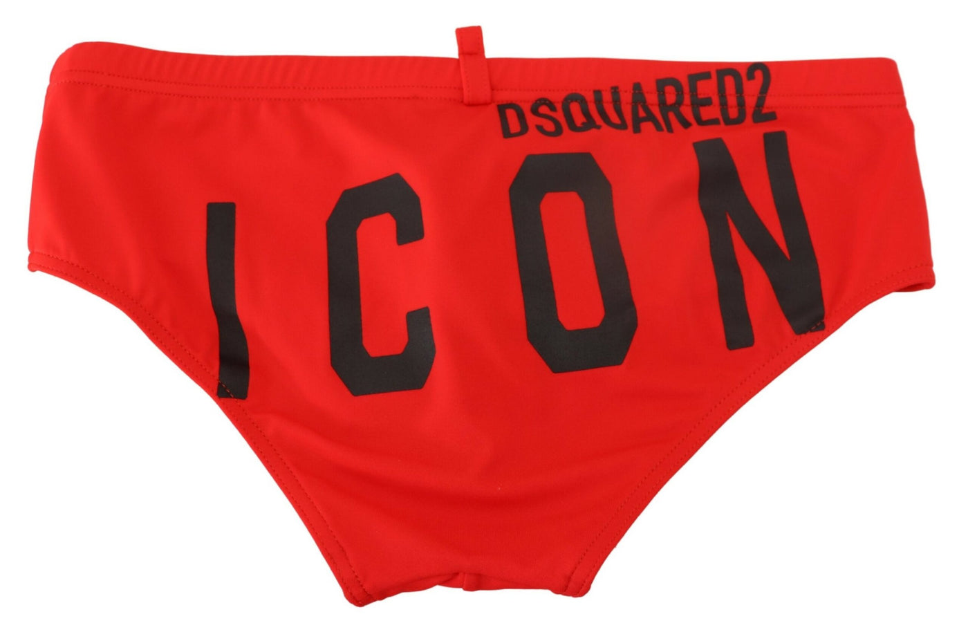 Red Black ICON Print Mens Swim Brief Swimwear