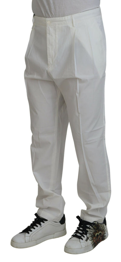 White Cotton Dress Formal Men Pants