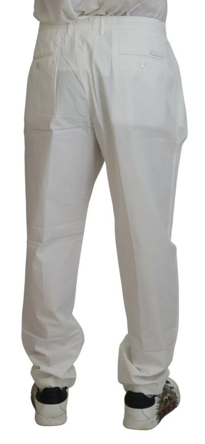 White Cotton Dress Formal Men Pants