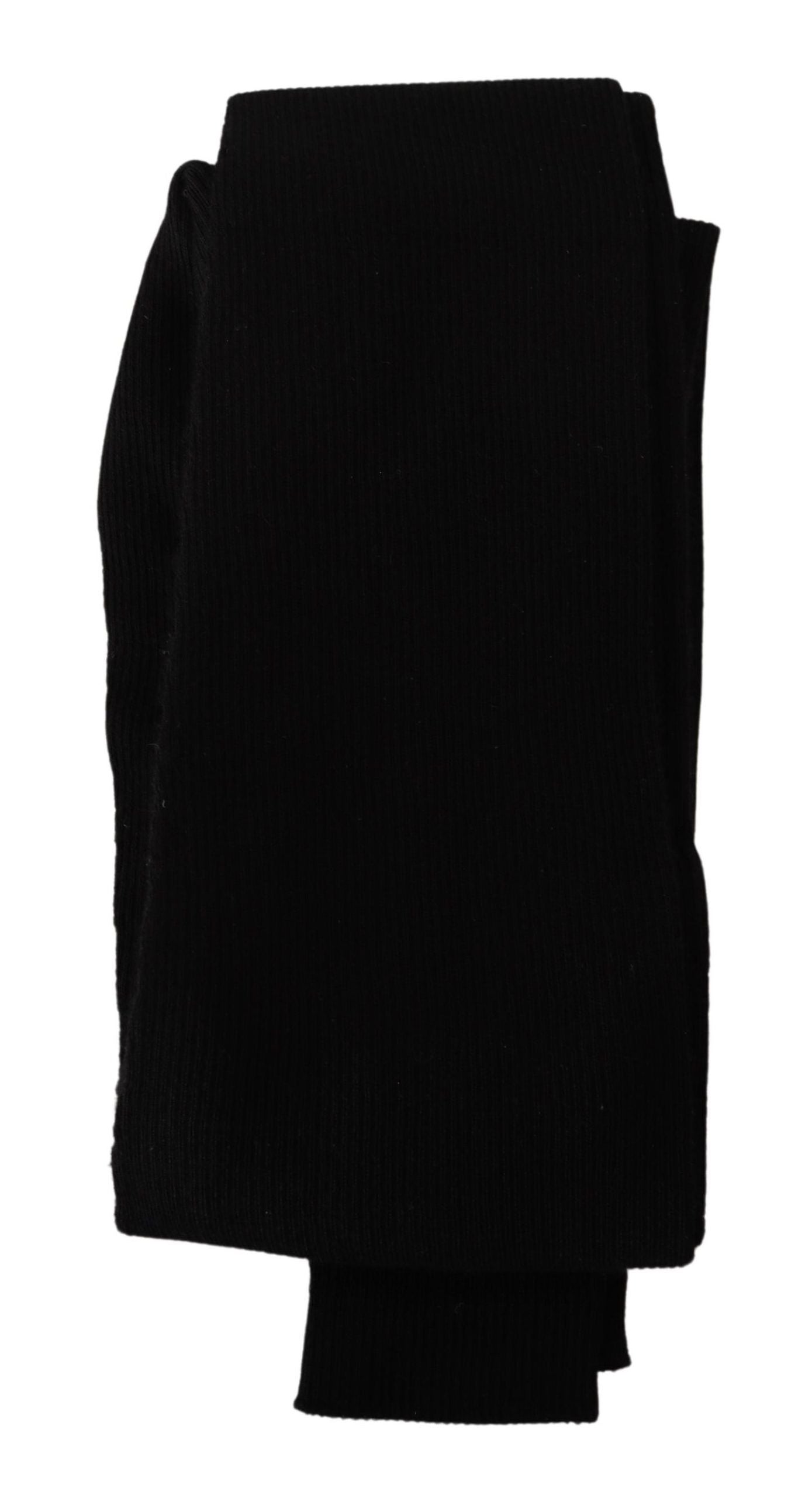 Black 100% Cashmere Tights Stocking Socks