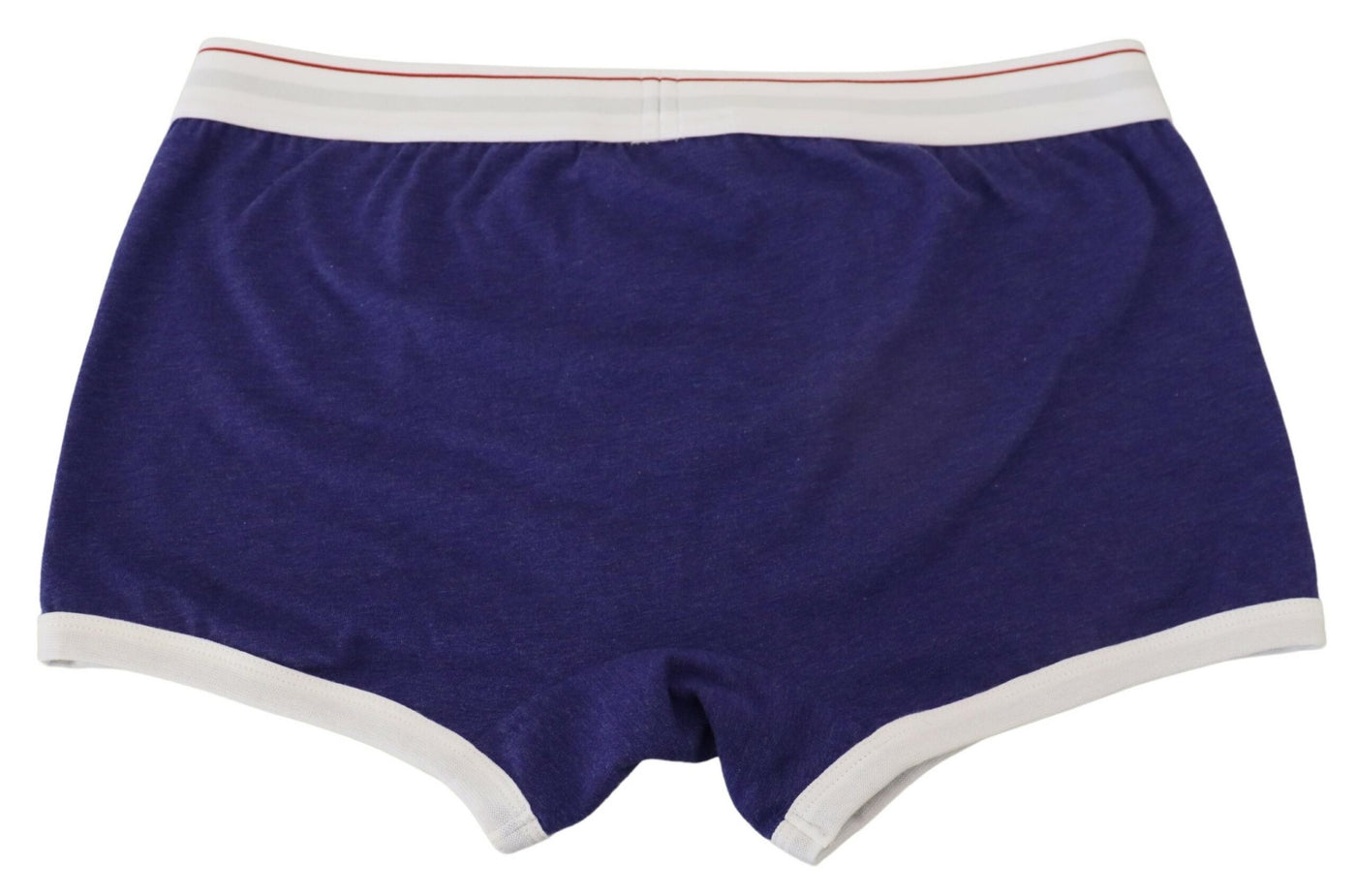 Blue White Logo Cotton Stretch Men Trunk Underwear