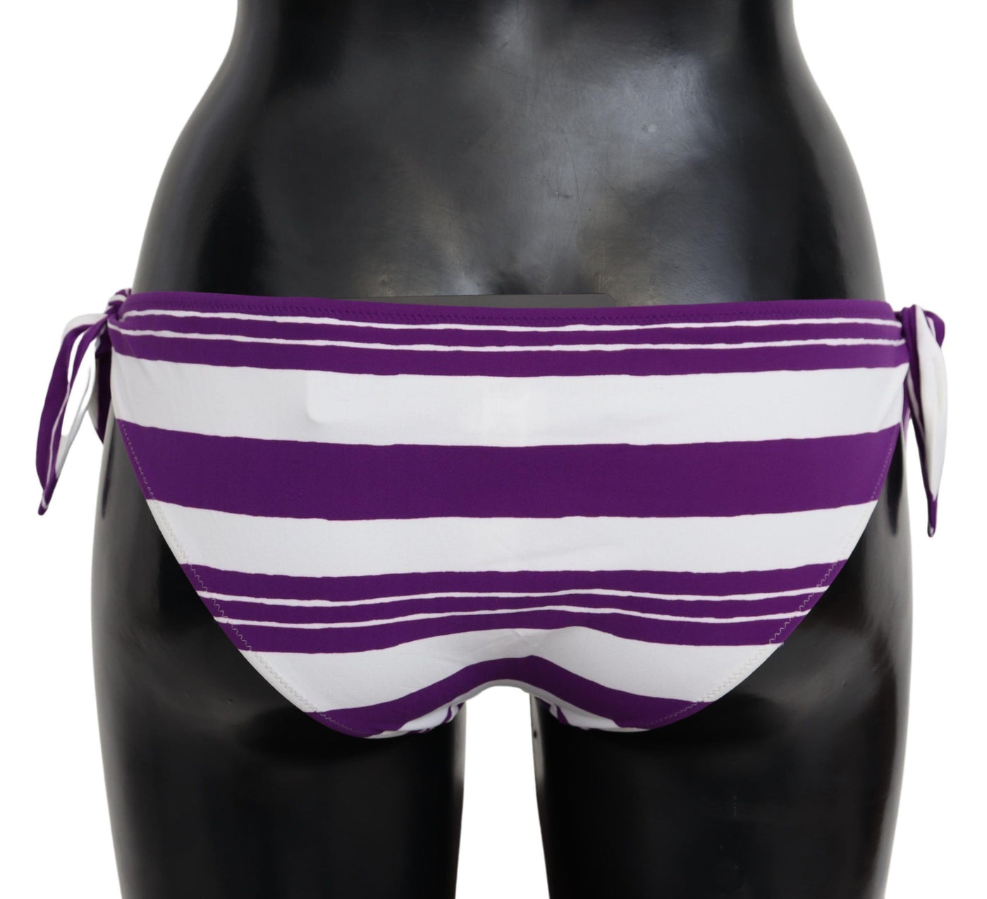 Purple White Stripes Beachwear Bikini Bottom