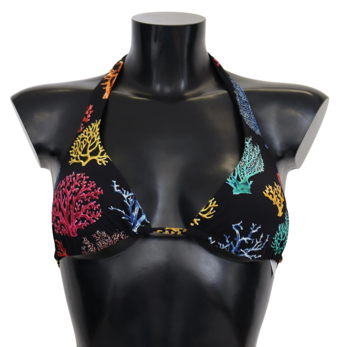 Black Corals Print Women Beachwear Bikini Tops