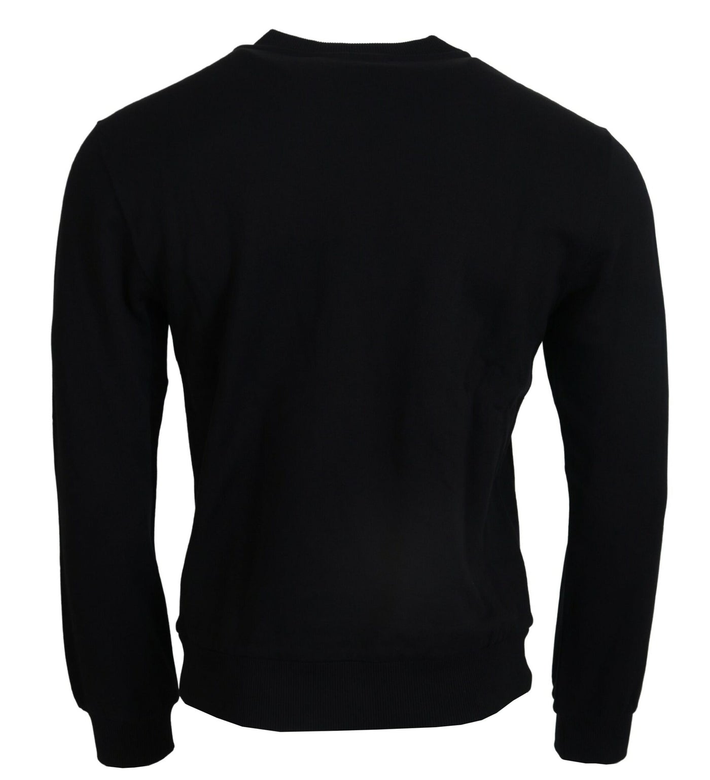 Black Cotton Crewneck Sweatshirt Sweater