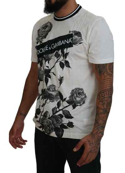 White Roses Crewneck Short Sleeve T-shirt