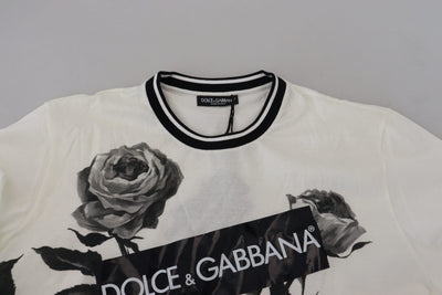 White Roses Crewneck Short Sleeve T-shirt