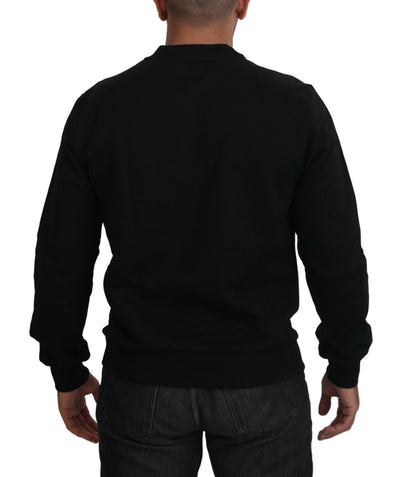 Black DG Cotton Pullover Sweatshirt Sweater