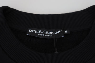 Black DG Cotton Pullover Sweatshirt Sweater