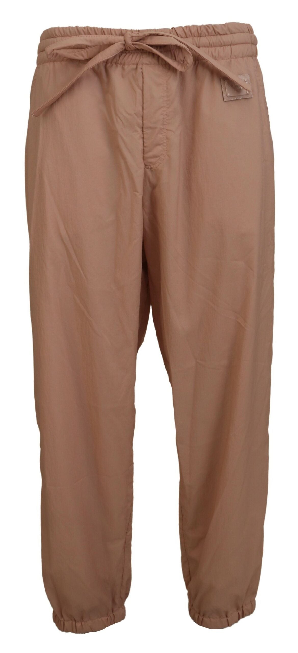 Peach Solid Men Sweatpants Pants