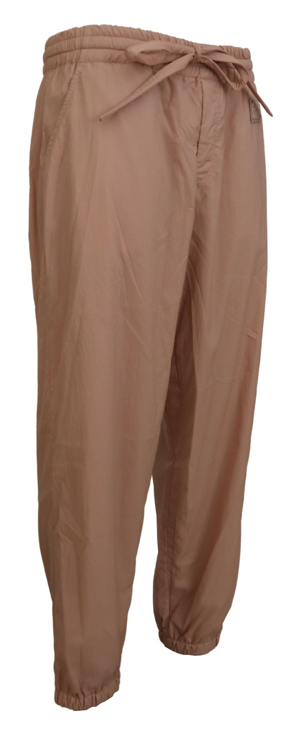 Peach Solid Men Sweatpants Pants