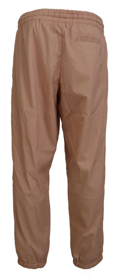 Peach Solid Men Sweatpants Pants