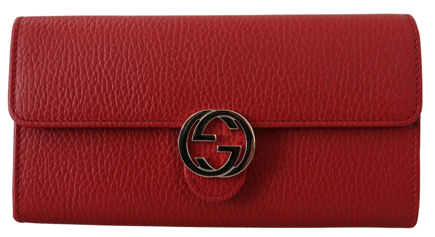 Red Icon Leather Wallet