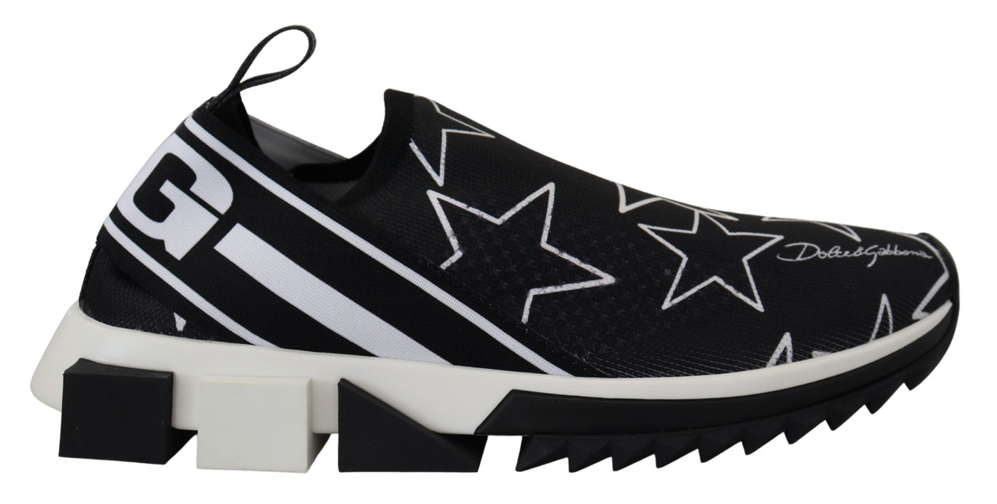 White Black Logo Stars Sneakers Sorrento Shoes