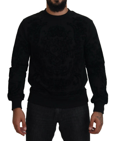 Black Crewneck Heritage Pullover Sweater