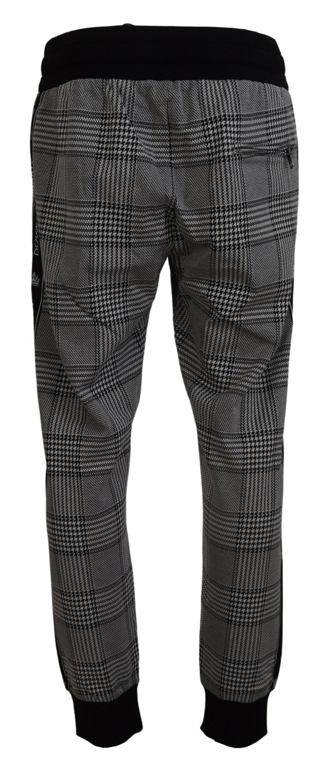 Black White Plaid Men Jogger Pants