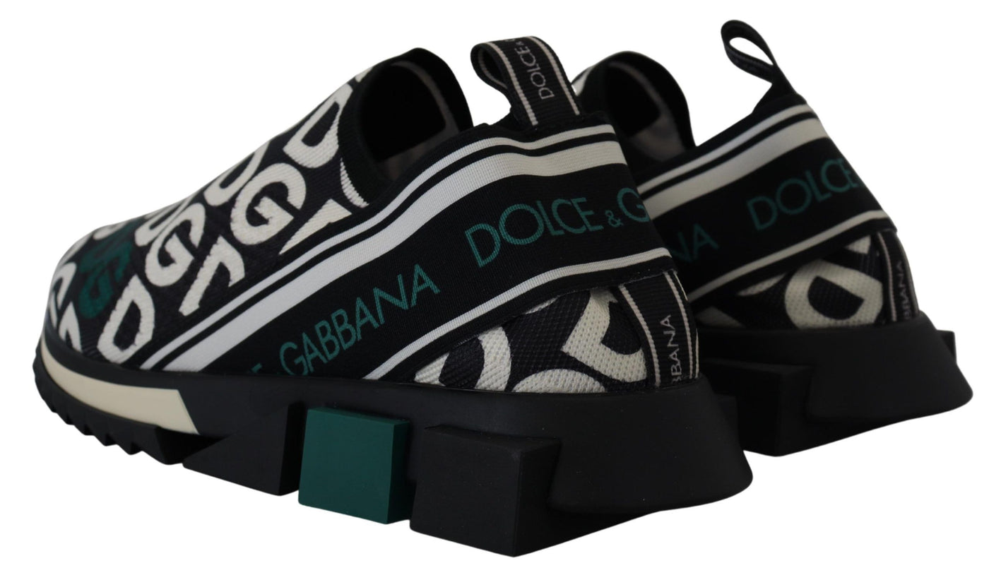 White Black Logo Mania Sorrento Sneakers Shoes