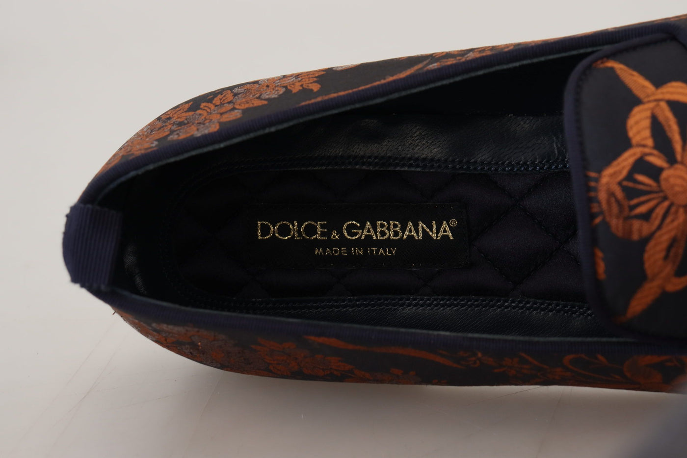 Blue Rust Floral Slippers Loafers Shoes