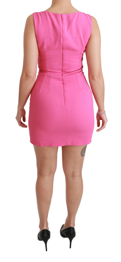 Pink Stretch Sheath Mini Bodycon Dress