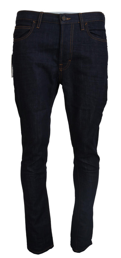 Dark Blue Classic Tapered Denim Jeans