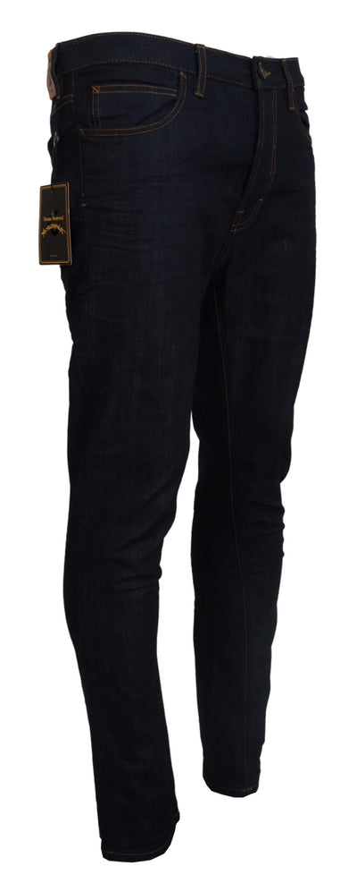 Dark Blue Classic Tapered Denim Jeans