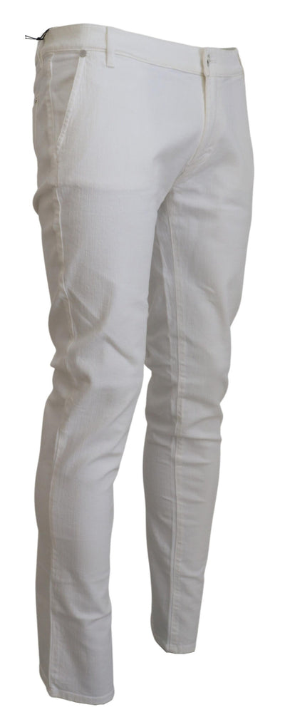 White Cotton Formal Men Pants