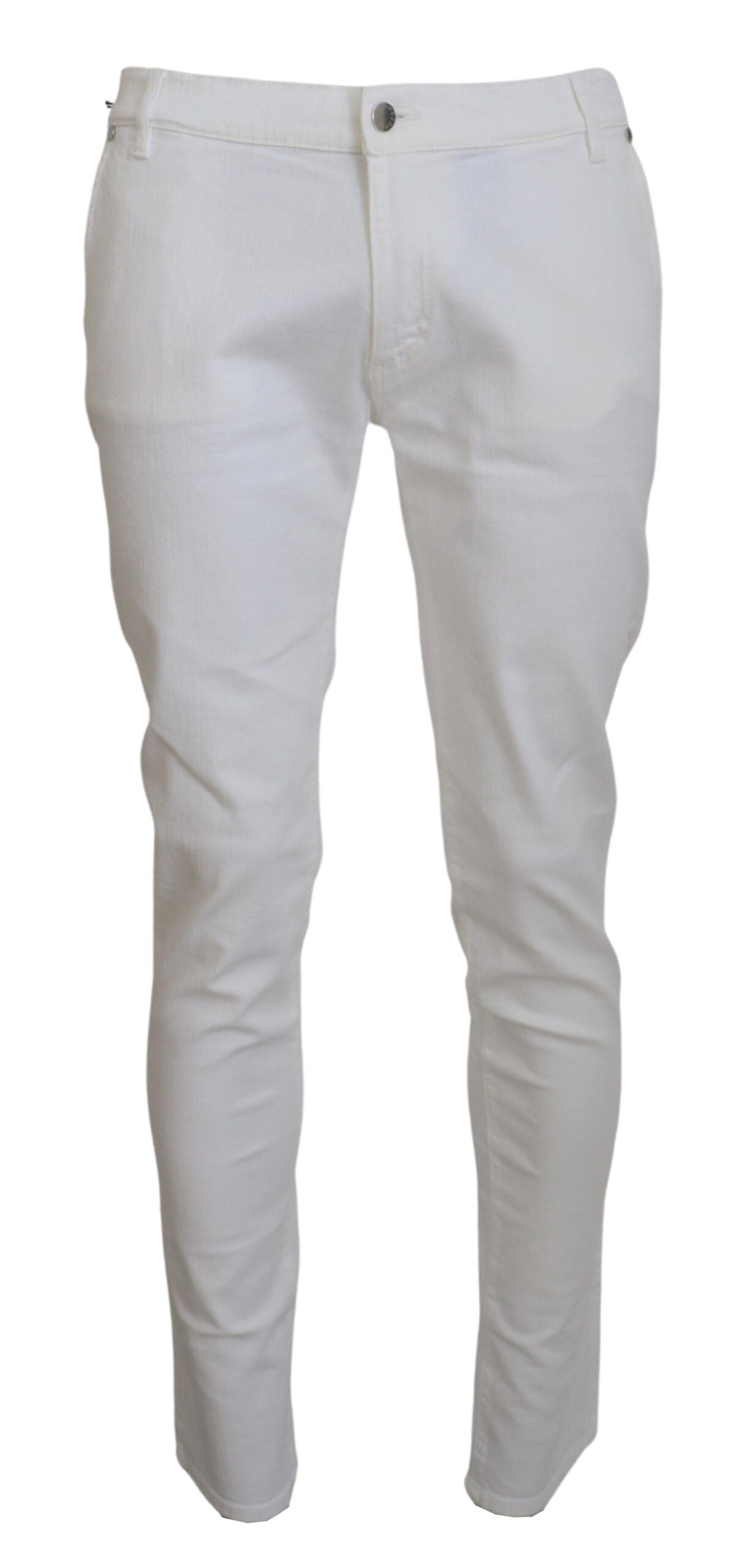 White Cotton Formal Men Pants