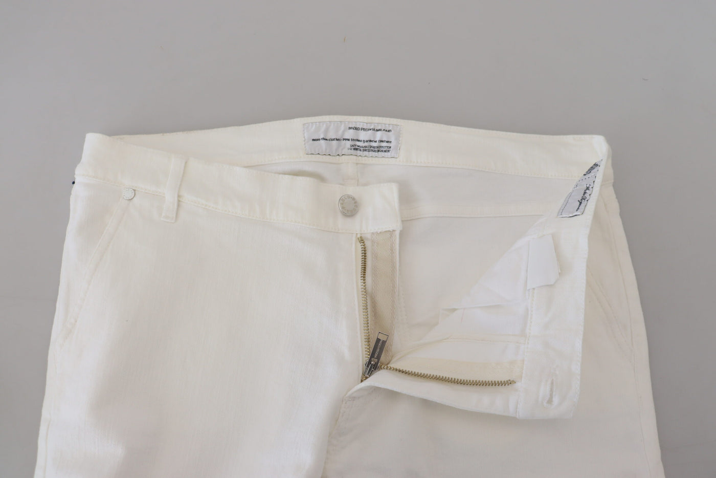 White Cotton Formal Men Pants