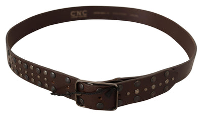 Brown Studs Buckle Waist Belt