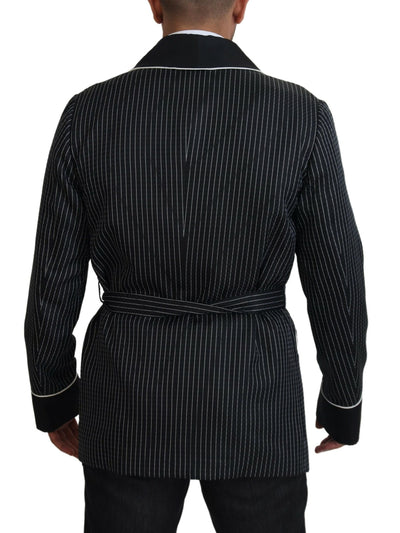 Black Robe Striped DG Patch Jacket Men Blazer