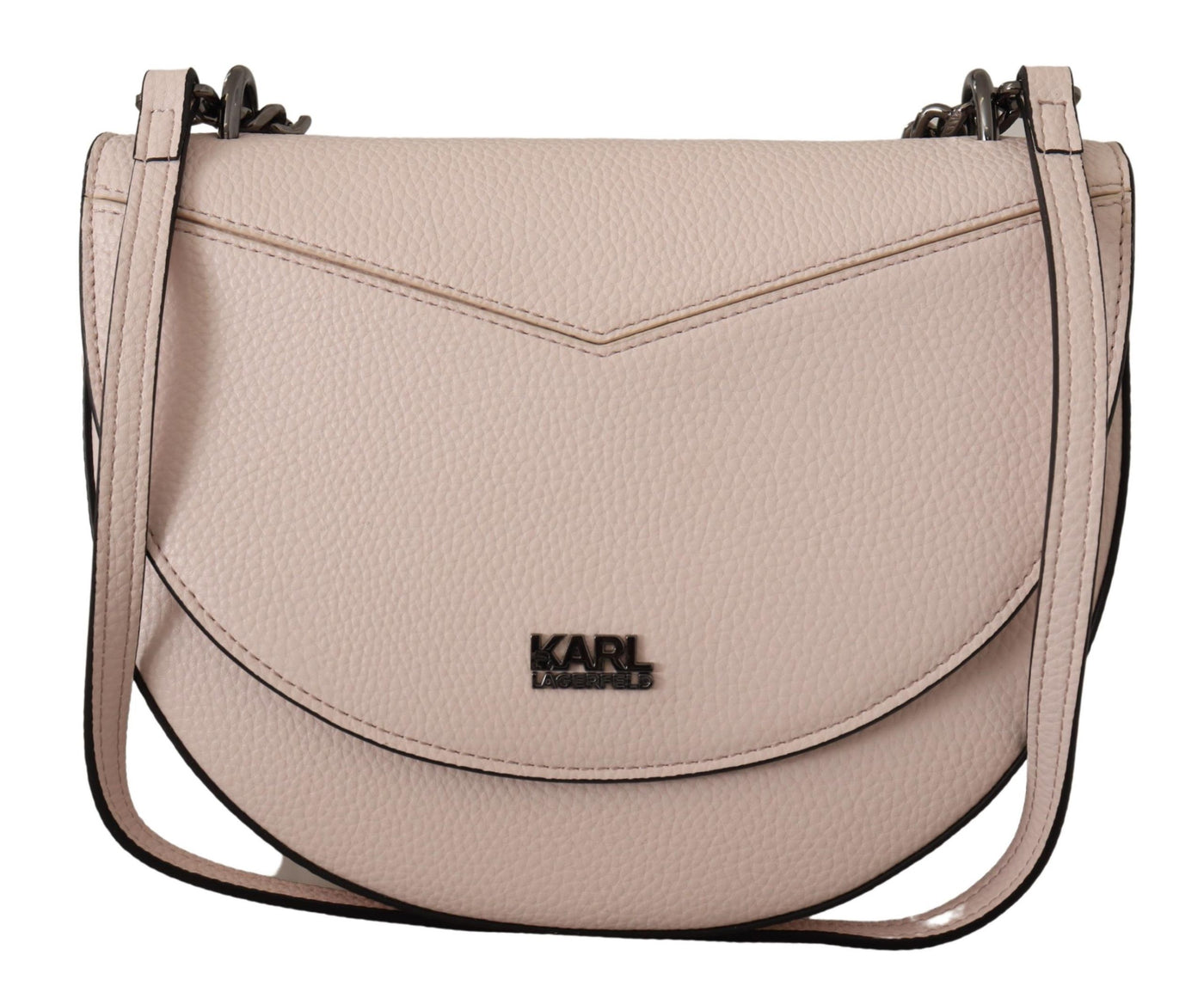 Light Pink Mauve Leather Shoulder Bag