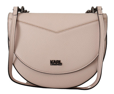 Light Pink Mauve Leather Shoulder Bag