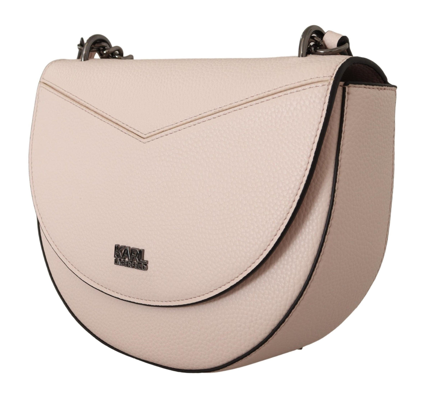 Light Pink Mauve Leather Shoulder Bag