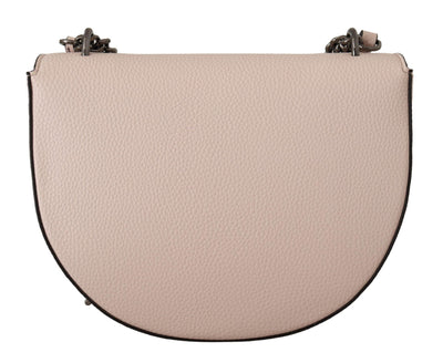 Light Pink Mauve Leather Shoulder Bag