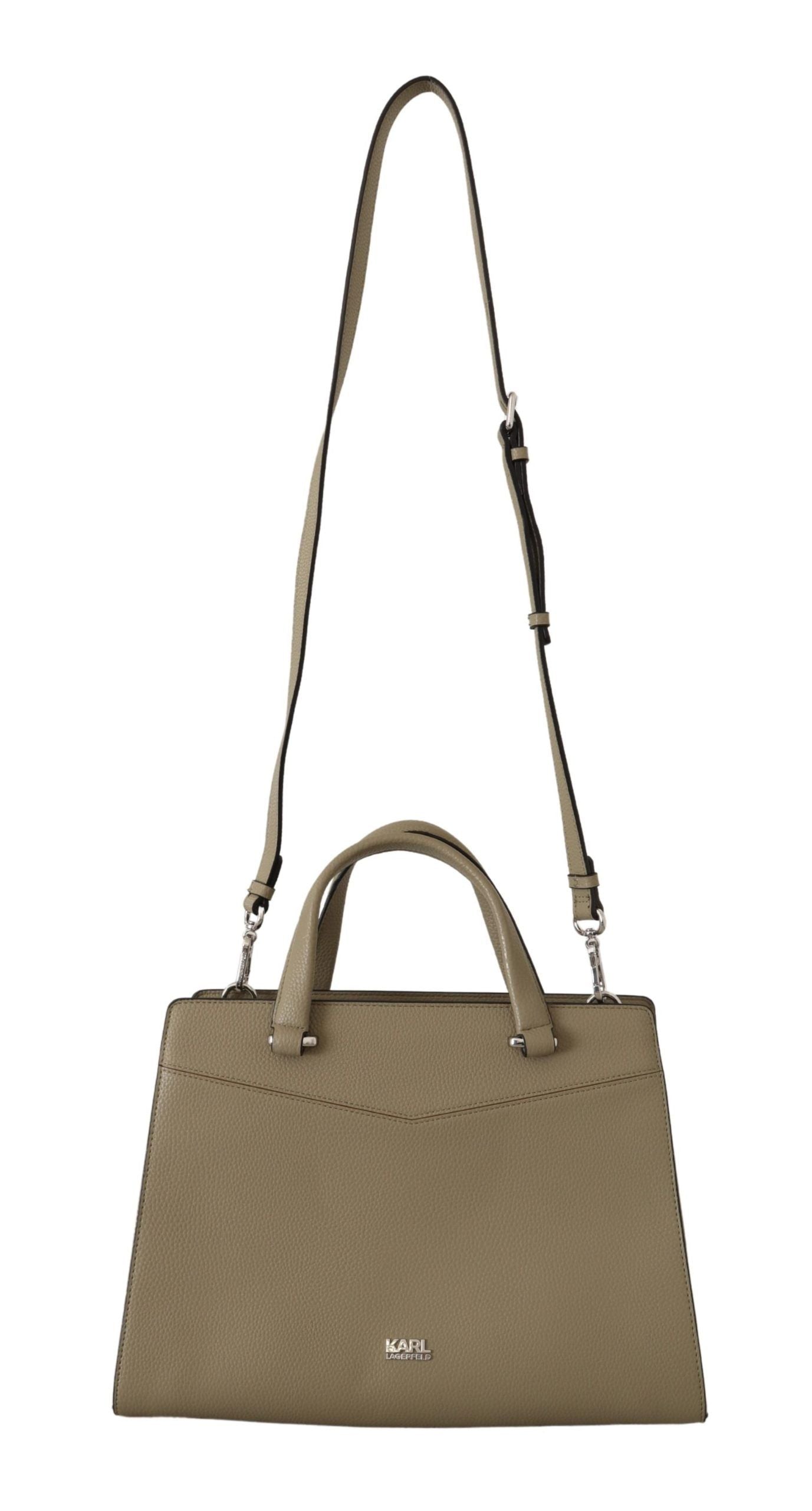 Sage Green Leather Tote Bag