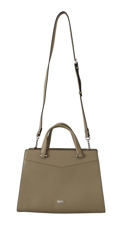 Sage Green Leather Tote Bag