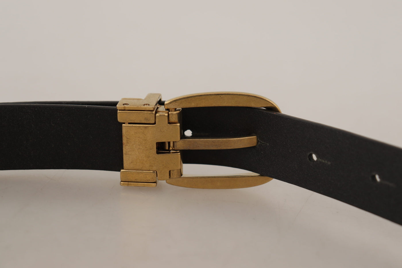 Brown Leather Classic Vintage Metal Buckle Belt