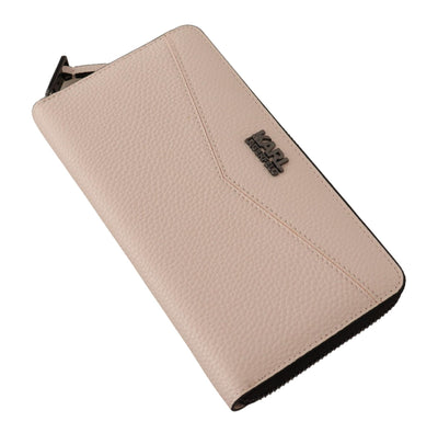 Light Pink Zip Closure Karl Wallet