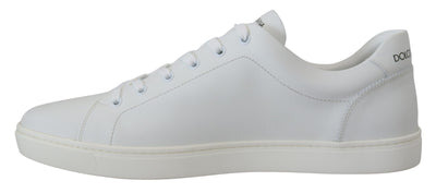 White Leather DG Logo Casual Sneakers Shoes