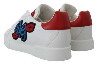 White Portofino Logo Classic Sneakers Shoes