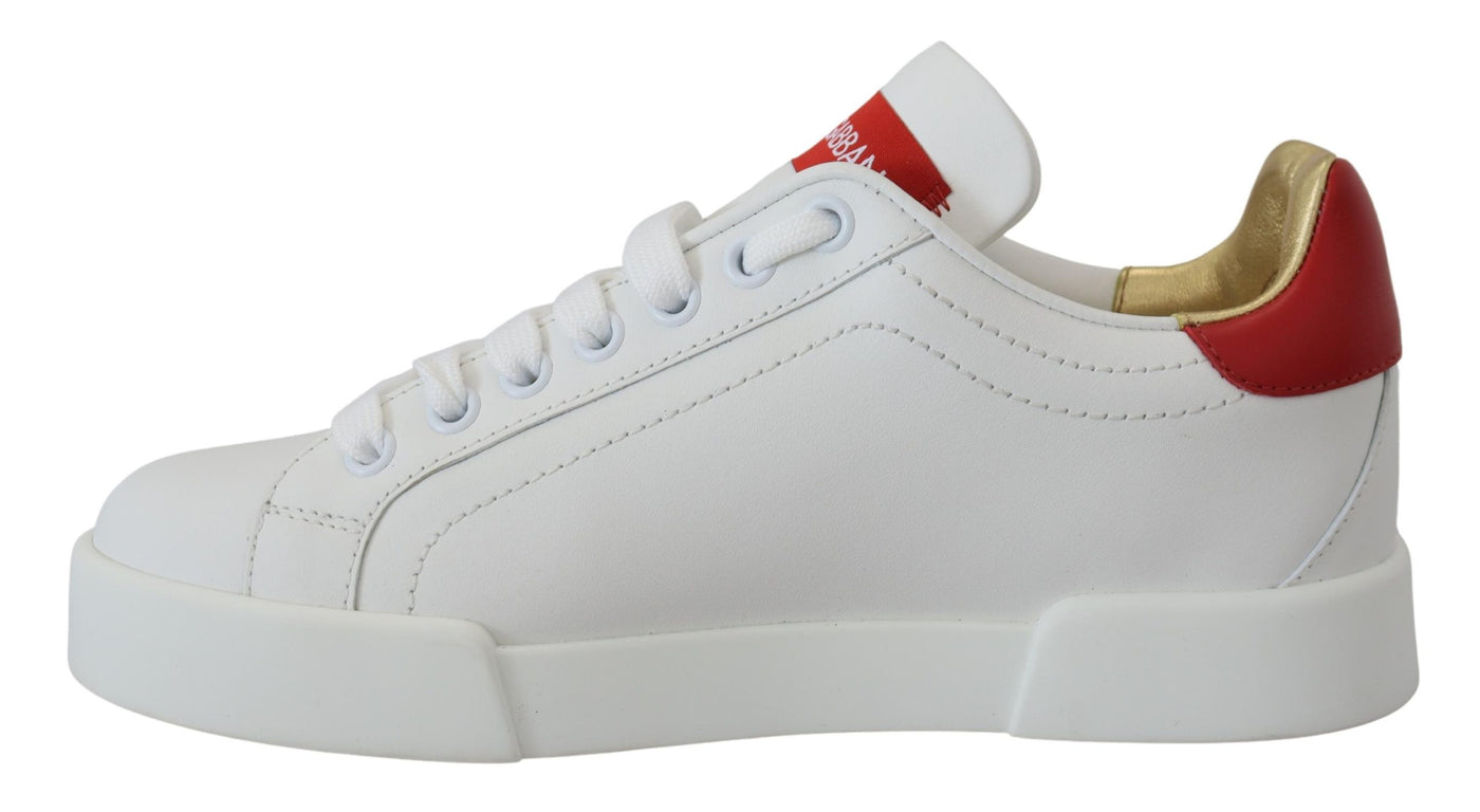 White Portofino Logo Classic Sneakers Shoes