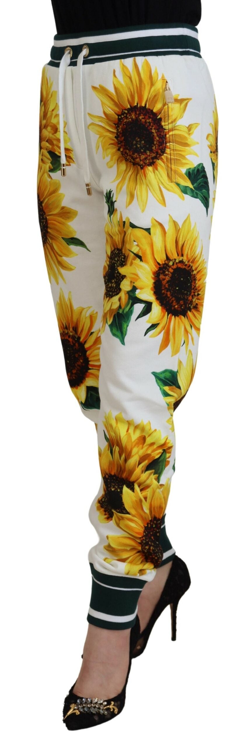 White Sunflower Sweatpants Trouser Pants